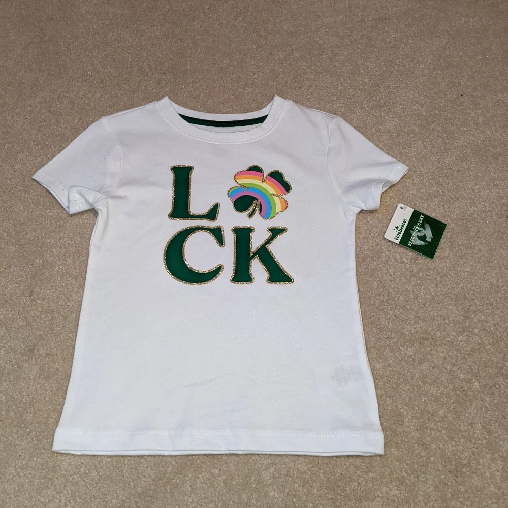 Nwt Way To Celebrate St. Patricks Day Girl's Luck T-Shirt - Picture 1 of 11